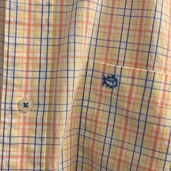 Like New Southern Tide lightweight L/S summer plaid button up men’s shirt - Picture 3 of 9